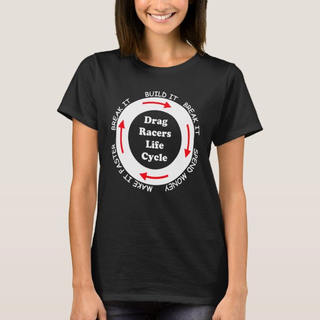 Camiseta Engraçada cara de carros do Ciclo de Vida (Frente)