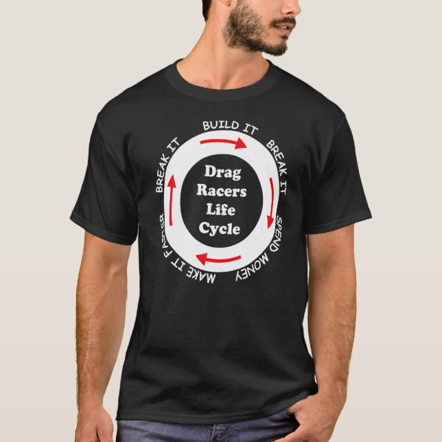 Camiseta Engraçada cara de carros do Ciclo de Vida (Frente)