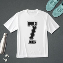 Camiseta Engraçada Casal Corrida Número 7 Nome Per