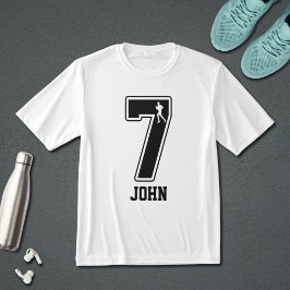 Camiseta Engraçada Casal Corrida Número 7 Nome Per