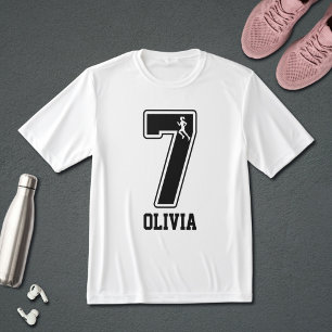 Camiseta Engraçada Casal Corrida Número 7 Nome Per