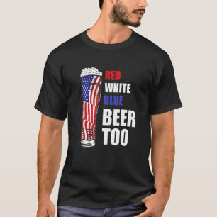 Camiseta Engraçada Cerveja Vermelha Branca Azul Muito Amer