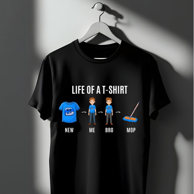 Camiseta Engraçada Ciclo de Vida Humor (Criador carregado)