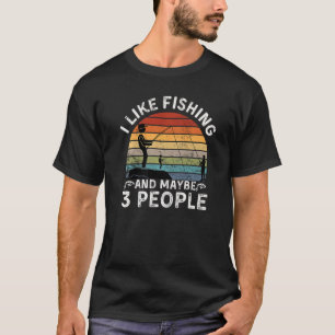 Camiseta Engraçada Citação De Pesca Eu Gosto De Pescar E Ta