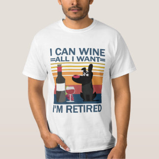 Camiseta Engraçada citação de vinho Eu posso encher o vinho
