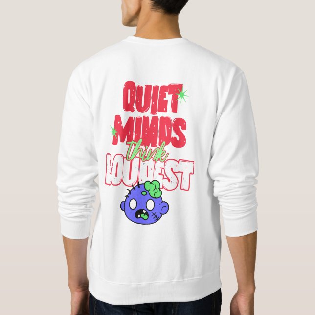 Camiseta engraçada com cérebro de zumbi e tipograf (Verso)