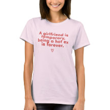 Camiseta engraçada com citação de ex quente para m