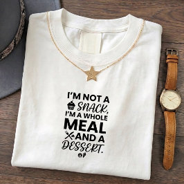 Camiseta engraçada com citação de lanche