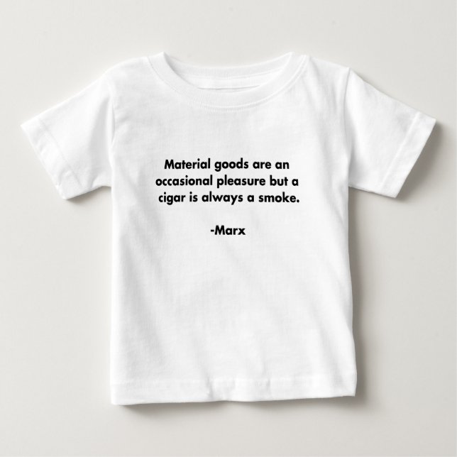 Camiseta engraçada com citação marxista: Bens mate (Frente)