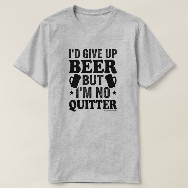 Camiseta engraçada com desenho de cerveja - Presen (Frente do Design)