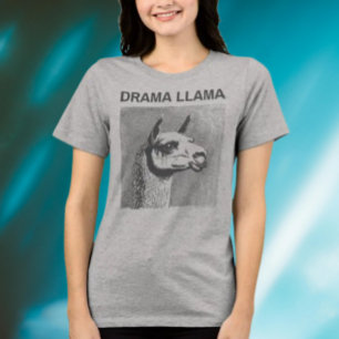 Camiseta engraçada com estampa de Llama dramático