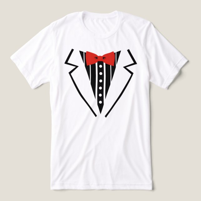 Camiseta engraçada com estampa de smoking (Design frontal)