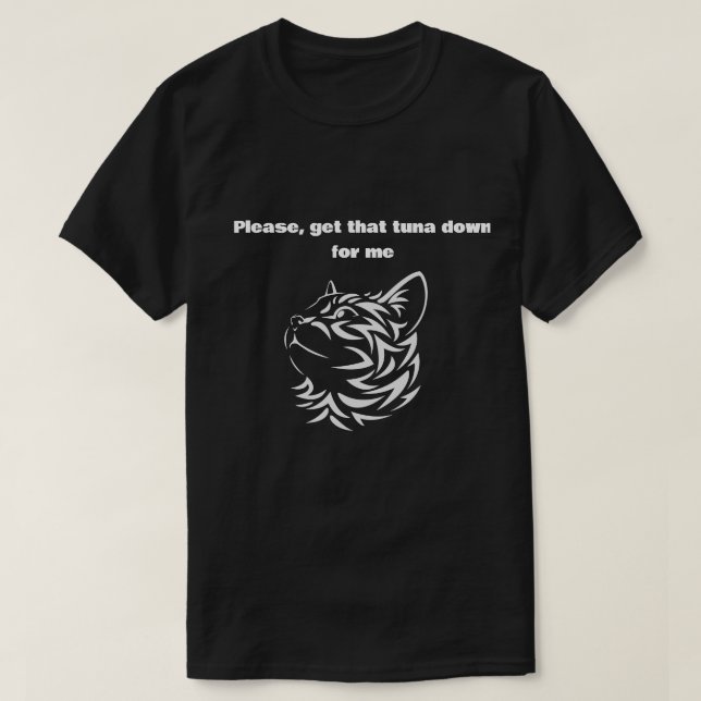 Camiseta engraçada com gato tribal e citação sobre (Frente do Design)