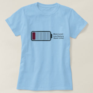 Camiseta engraçada com humor de café "Nível da Mam