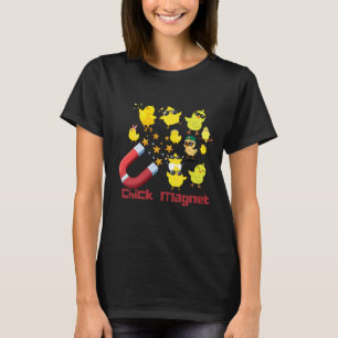 Camiseta engraçada com ímã de frango   Fazenda fof