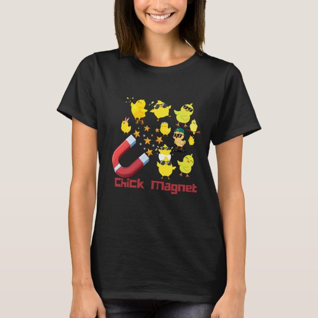 Camiseta engraçada com ímã de frango | Fazenda fof (Frente)