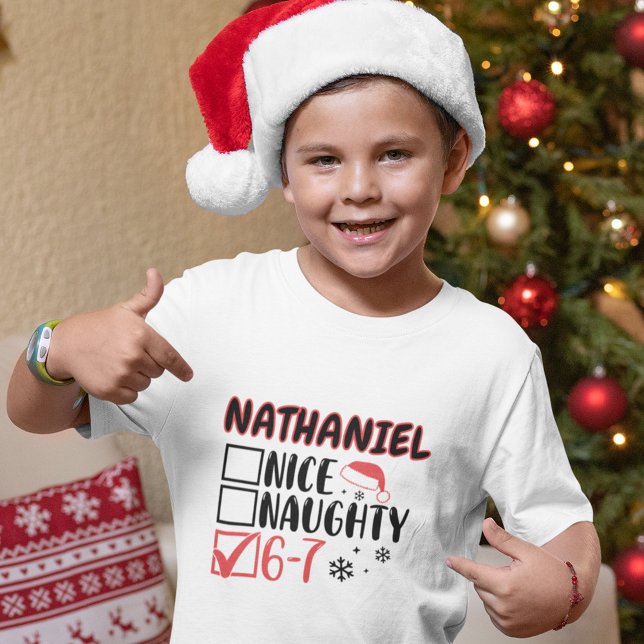 Camiseta engraçada com lista de Natal personalizad (Criador carregado)
