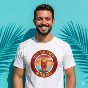 Camiseta engraçada com o meme 'Coloque as batatas