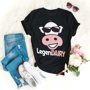 Camiseta engraçada com piada de vaca