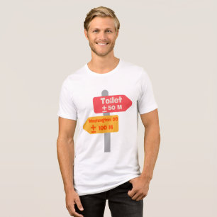 camiseta engraçada com placa de estrada