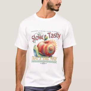 Camiseta engraçada com pun sobre comida de caracol