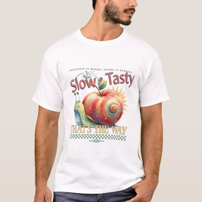 Camiseta engraçada com pun sobre comida de caracol (Frente)