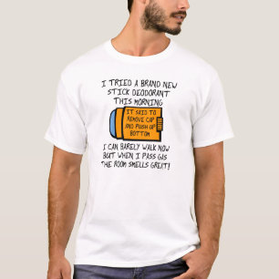 Camiseta engraçada com Push Up na parte de baixo