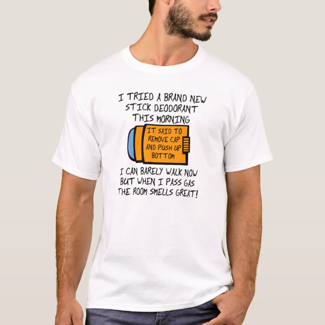Camiseta engraçada com Push Up na parte de baixo (Frente)