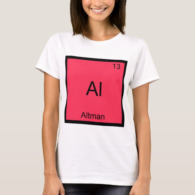 Camiseta engraçada com símbolo do elemento químico (Frente)