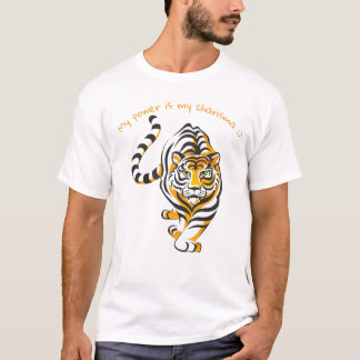camiseta engraçada com tigre