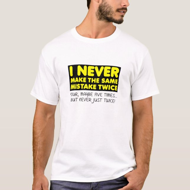 Camiseta Engraçada com Vários Erros (Frente)