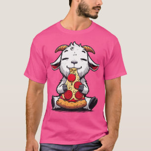 Camiseta Engraçada Comendo Pizza Gráfico Meninas Mulheres K