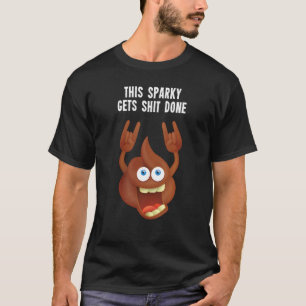 Camiseta Engraçada Construção Elétrica Sparky Profissional