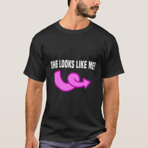 Camiseta Engraçada Correspondência De Gêmeos Idêntica Ela P