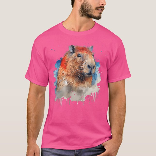Camiseta Engraçada, Custa Capybara Capy Bara Capybara Defin (Frente)