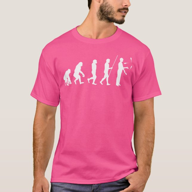 Camiseta engraçada da evolução do malabarismo pres (Frente)