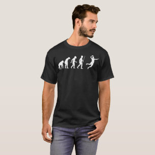 Camiseta engraçada da evolução humana do handba
