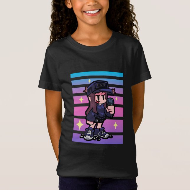 camiseta engraçada da fnf cassette girl - fnf (Frente)