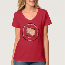 Camiseta engraçada da mamãe do gato vermelha com f