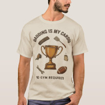 Camiseta engraçada Dadding é meu cardio sem academ