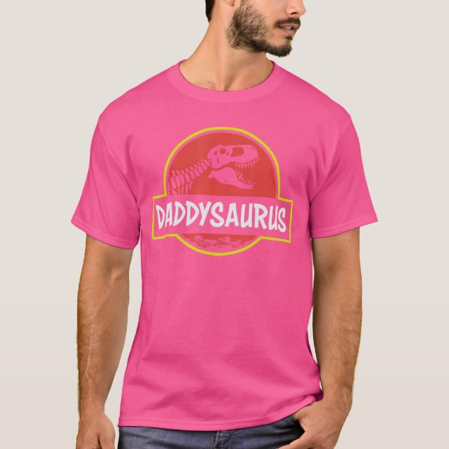 Camiseta engraçada Daddysaurus Re Dinosaur pai Jur (Frente)