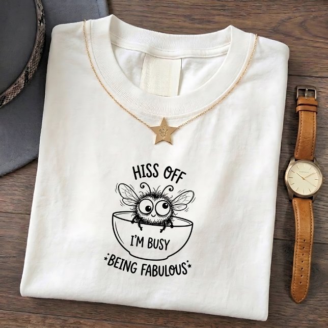 Camiseta engraçada de abelha zumbindo com citação  (Criador carregado)