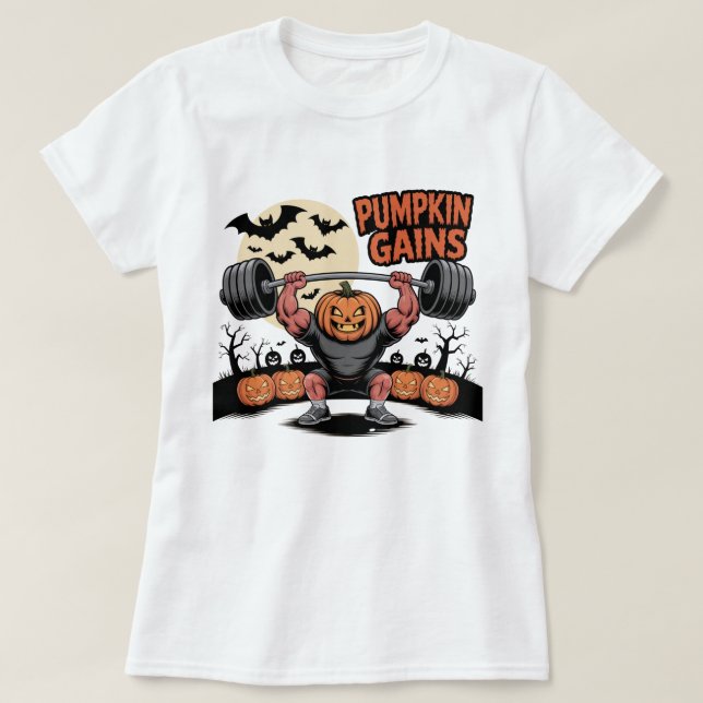 Camiseta engraçada de abóbora-de-bruxa-das-bruxas (Frente do Design)