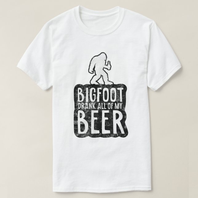Camiseta engraçada de acampamento do Pé Grande Beb (Frente do Design)