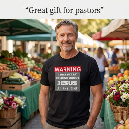 Camiseta engraçada de advertência cristã gráfica