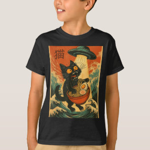 Camiseta engraçada de anime japonês de ramen de ga