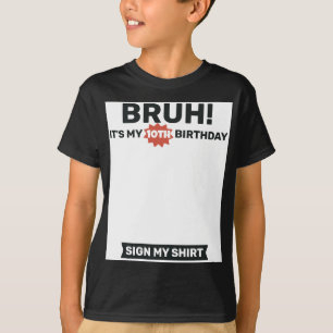 Camiseta engraçada de aniversário de 10 anos, desi