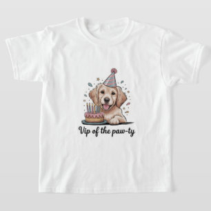 Camiseta engraçada de aniversário de cachorro "VIP