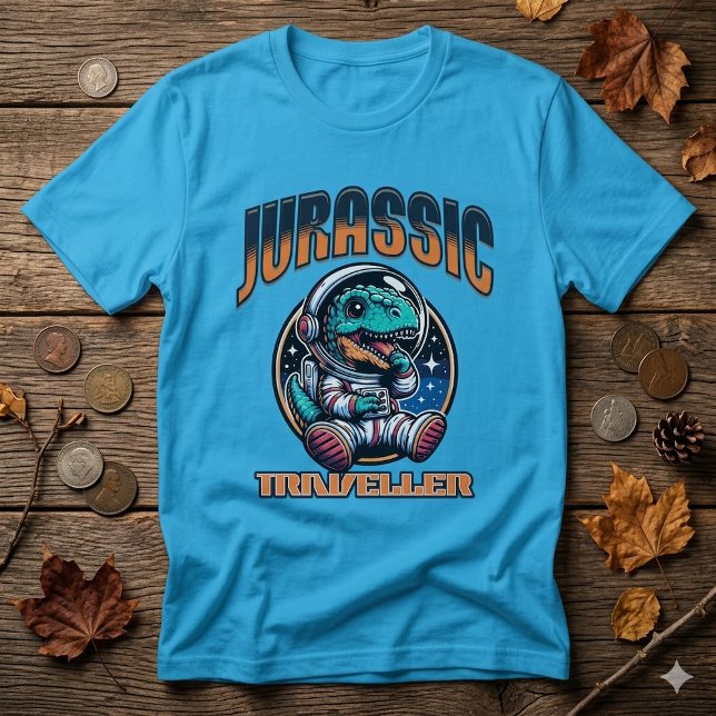 Camiseta engraçada de astronauta alienígena dinoss (Criador carregado)