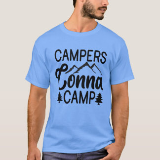 Camiseta engraçada de aventura de camping para fam